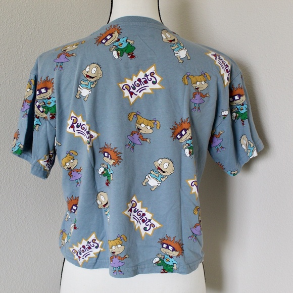 Blue Rugrats Graphic Cropped Box Tee - Picture 6 of 7